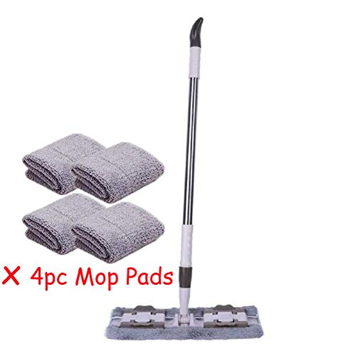 SSAYY Spray Mop Mop E con Secchio A Mano Libera Wringing Pulizia del Pavimento Cuscinetti in Microfibra Detergente Telescopico in Legno Duro 360 Mops
