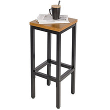 WOLTU BH86hei-4 Sgabelli da Bar Sedia Alta per Cucina senza Braccioli Schienale in legno massello e metallo Set 4 Pezzi