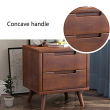 Comodino Muto Domestica Addensare Pine all'Ingrosso Locker Doppio pompaggio Camera di Studio da Terra Multifunzione Storage Box FANJIANI (Color : Walnut)
