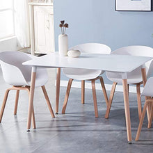 Uderkiny Set di 4 sedie in Stile Nordico, Sedia da Pranzo in Stile Medievale con braccioli e Gambe in Metallo, Adatta per Soggiorno, Cucina e Ufficio, Dimensioni: 78 * 55 * 48 cm (Bianco-4)
