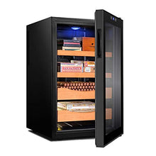 Vetrina Refrigerata per Uso Domestico da 70 Litri A Temperatura E umidità Costanti, Armadio per Vino in Legno Armadietto per Idratare Il tè A 4 Strati, può Contenere 400 Sigari