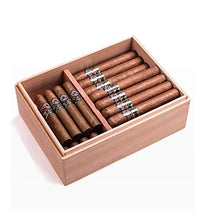 JKCKHA Cigar Box, Naturale Non Verniciato Mellow Legno di Cedro Solido Cigar Humidor, Cigar Cabinet Good Mood, Good Life (Colore: Naturale)