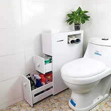 LGYLucky - Armadietto da bagno in PVC con ruote frenate per la casa, impermeabile, per WC, colore: Bianco