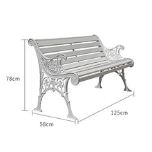 Seduta A Doghe In Legno da Esterno Panca da Terrazza da Giardino，Struttura In Ghisa E Sedili In Legno Massello Anticorrosivo,Panchina Park In Metallo Con Schienale E Braccioli,Per Passaggio Balcone
