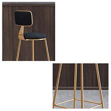 LWW Sedie, sgabelli da bar Retro Cucina con schiene Restaurant Lounge Chair semplice barra sedia Sgabello Alto,Grigio,Grande
