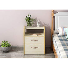Comodino Nordico, in Legno massello Semplice e Moderno Camera da Letto stoccaggio economia Multifunzione Piccolo Armadio Stretto Contenitore di carico 300 kg-36x30x48 cm FANJIANI