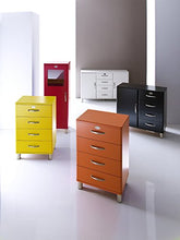 TENZO 5273-033 - Cassettiera design su rotelle Malibu, in MDF verniciato, 60 x 41 x 46 cm, colore: Nero
