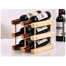 Portabottiglie da Appoggio Portabottiglie Impilabile Tavolo da Appoggio O Portabottiglie da Appoggio Portabottiglie in Legno di Pino Naturale Contiene 6 Bottiglie 26 X 24 X 24 cm