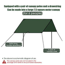 Telone da Spiaggia Anti-Pioggia Tenda Parasole per Amaca, Slimerence, 108'' x 108'' Ripstop Nylon Polyester Cover Telo da Campeggio Shelter, Lightweight Survival Camp Accessori