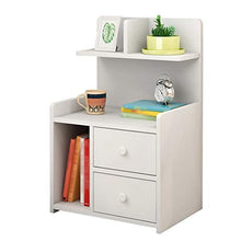 Comodino Bagno Camera Locker Bianco Doppio pompaggio Piccolo Studio Soggiorno Corridoio Addensare di Legno Solido della Famiglia 40X24X60cm FANJIANI