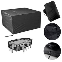 Elevavie Copertura per Mobili da Giardino , Copertura Per tavolo Telo Protettivo per mobilio Tavola/Sedia da Esterno Impermeabile Nero (123x123x74cm/48.43x48.43x29.13inch)