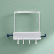 GWZZ Stand lavabo Multifunzionale per lavabo da Bagno a Parete da Bagno Non Perforato Perforato,Blue