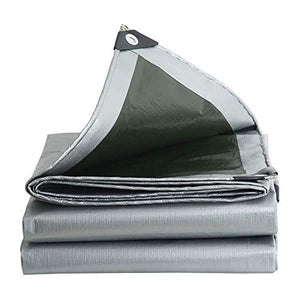 GJSN Outdoor Multiuso Incatramata Telone Impermeabile Tarp Riparo Della Tenda Di Copertura, Pe Foglio Di Protezione per Greenhouse/Open Storage/Camion/Giardino,2Mx3M