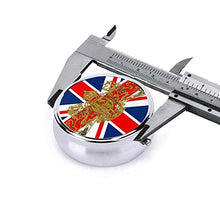 Union Jack Dieu Et Mon Droit - Contenitore rotondo per pillole con 3 scomparti in metallo, per medicinali e vitamine, per viaggi all'aperto