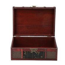 Custodia in Legno retrò Scatola portaoggetti in Legno Vintage Scatola portaoggetti per Gioielli con Libri di Grandi Dimensioni(1)