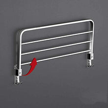 YONGYONGCHONG Stendibiancheria pieghevole in acciaio inox 304, portasciugamani da parete per il bagno, supporto a parete a torre gancio anello, 40 cm