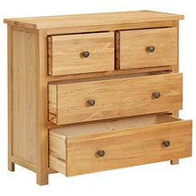 vidaXL Legno Massello di Rovere Cassettiera Credenza Madia Armadietto Armadio con Cassetti Mobiletto Comò Mobile Arredamento 80x35x75 cm