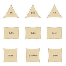 Rebecca Mobili Telo Tenda A Vela Giardino Beige Rettangolare Polietilene Protezione Raggi Solari Anelli Rinforzati Outdoor Barca Terrazzo 4x5 mt (cod. RE6344)