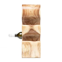 Rikmani Portabottiglie per Vino alla Moda - Portabottiglie in Legno Deco - Fatto a Mano Creativo - Portabottiglie per Vino (S-Luminosa)