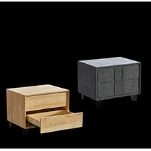 Comodino 2 Livello Comodino in Legno Cotone Lino Bedside Governo di immagazzinaggio for Camera Universitaria Mobili per mobili Camera da Letto (Colore : Marrone, Dimensione : 52.5X40.5X43CM)