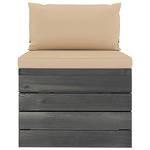 FAMIROSA Set Divani da Giardino su Pallet 2 pz con Cuscini Massello Pino-1662