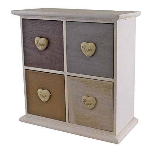 HoitoDeals - Supporto per cassetti a forma di cuore, colore bianco e neutro, per riporre oggetti in casa, 1 pezzo