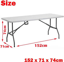 Tavolo da campeggio Rettangolo pratico tavolo da campeggio pieghevole - tavolo portatile da 5 piedi pesanti tavolo portatile facile da montare per campeggio buffet mercato di nozze giardino giardino p