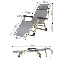 XLYYHZ Poltrona Pieghevole Zero Gravity, Poltrona reclinabile Pieghevole con Spessi Cuscinetti di Cotone e poggiatesta, Adatta per Sedia da Interno Siesta Chair Outdoor Terrace Garden Lounge Chair