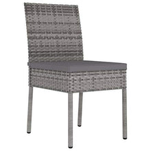 FAMIROSA Set da Pranzo da Giardino 3 pz in Polyrattan Grigio-5699