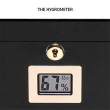 Humidor Con Igrometro Digitale - Humidor 35 Capacità Sigaro - Humidor Desktop Con Serratura E Chiave