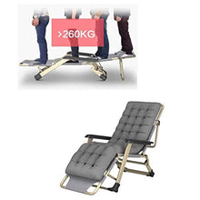ZHICHENG Confortevole Zero-gravità reclinabile Terrazza reclinabile Pieghevole reclinabile all'aperto Ufficio Spiaggia reclinabile Extra Ampio Patio Sedia Sdraio con Cuscini