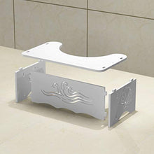 H-M-SJZ Sgabello da Toilette Sgabello per Toilette Sgabello da Bagno Antiscivolo Bagno Toilette Postura di Seduta Corretta per i Risultati più sani 47x27x17.5cm, 47x27x13cm (Size : 47x27x13cm)