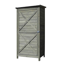 Wiltec Armadio per Giardino Esterno a un'anta Legno Verde Tenue 69,5x52x142 cm Capanno degli Attrezzi