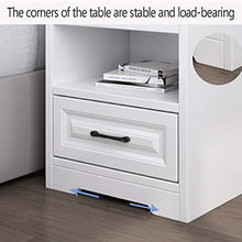 JKGHK Comodino, Tavolino Laterale, Tavolini da Salotto, Armadietto per Archivio, Armadietto per Comodini da Ufficio,Bianca,Double Drawer