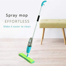 WAMSY Mop Kit Borraccia Amovibile per Pavimento Pigro in Microfibra con Doppio Panno Spray Laterale