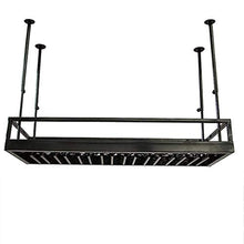 Scaffale da parete a soppalco Portabottiglie da soffitto in ferro metallico Portabottiglie per vino Portabottiglie e bicchieri da vino Portabottiglie da vino Porta calici (Dimensioni: L100 * w30cm)