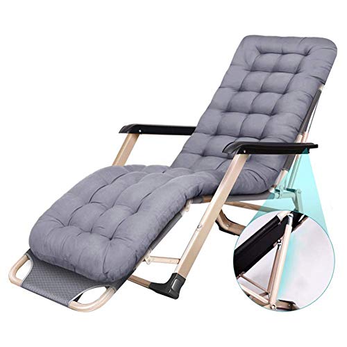 Sywlwxkq Zero Gravity Lettini Prendisole Patio Giardino Sedia Pieghevole Regolabile Reclinabile Spiaggia Campeggio Sdraio da Esterno Supporta 200 kg Grigio