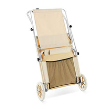Deuba Casaria Lettino Prendisole Kreta in Alluminio Tetto Sdraia Pieghevole trasportabile 150x52 cm Beige