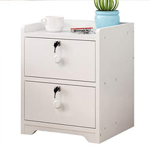 Comodino Studio Addensare con la Serratura Assemblea Doppio pompaggio Corridoio Locker Bagno Solido della Famiglia di Legno Camera da Letto Soggiorno Multifunzione 32.5X26X40cm FANJIANI