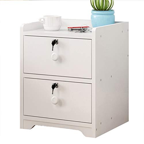 Comodini Decorazione Studio Addensare con la Serratura Assemblea Doppio pompaggio Corridoio Locker Bagno Solido della Famiglia di Legno Camera da Letto Soggiorno Multifunzione 32.5X26X40cm MUMUJIN