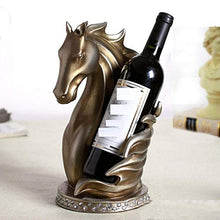 LOSAYM Statue Soprammobile Statuine Portabottiglie per Vino con Testa di Cavallo Astratta Scultura Ornamentale Portabottiglie per Vino Decorazioni per L'Artigianato