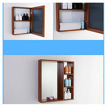 haozai Mobiletto Pensile da Bagno con Specchio Salvaspazio Mobile da Lavabo Stile Rustico Armadietto Arredo Specchio A Parete, 60x70x12.5cm 20