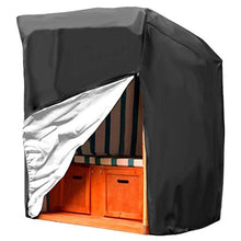 SHGDDYSB - Copertura per altalena da giardino a 2 posti, impermeabile, 160 x 125 x 170 cm, protezione dai raggi UV, antipolvere, protezione dal sole, per mobili e sedie (nero)