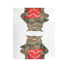 Divertente gatto tiene secchio rosso con due gattini cassetta postale copertina magnetica San Valentino cuore giardino cortile decorazione casa dimensioni standard 53,3 cm x 45,7 cm