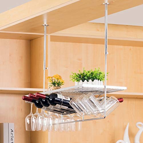 MRJG - Supporto per bicchieri da vino, stile vintage, per bottiglie di vino, grande capacità, adatto per bar, ristoranti, hotel, ecc. (30 cm x 90 cm)
