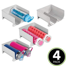 mDesign Set da 4 Moderno portabottiglie Vino – Scaffale per Bottiglie di Acqua e Altre Bevande – Elegante Porta Vino per la Cucina e la dispensa – Grigio Chiaro