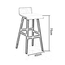 ZEH Sedia da Ufficio Sgabello da Bar, Ristorante Seggiolone Multifunzionale in Legno massello a Barre in Legno Sgabello Bar da Cucina Moda Alta Sgabello Sedia Girevole (Colore: Bianco) FACAI
