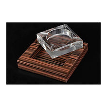 NIHAOA Accessori del Sigaro Classic High-End di Vetro Groove Piattaforma Cedro Cigar Ashtray