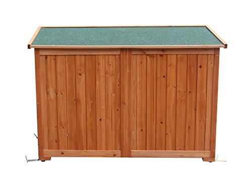 M MCombo Armadio da giardino in legno, resistente alle intemperie, piccola  casetta da giardino, per esterni, balcone e terrazza, 122 x 60 x 137 cm