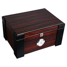 XZJJZ Cigar Box con Metal umidificatore Legno di Cedro Cigar con Digital Metallo igrometro Grande capacità Cigar Humidor